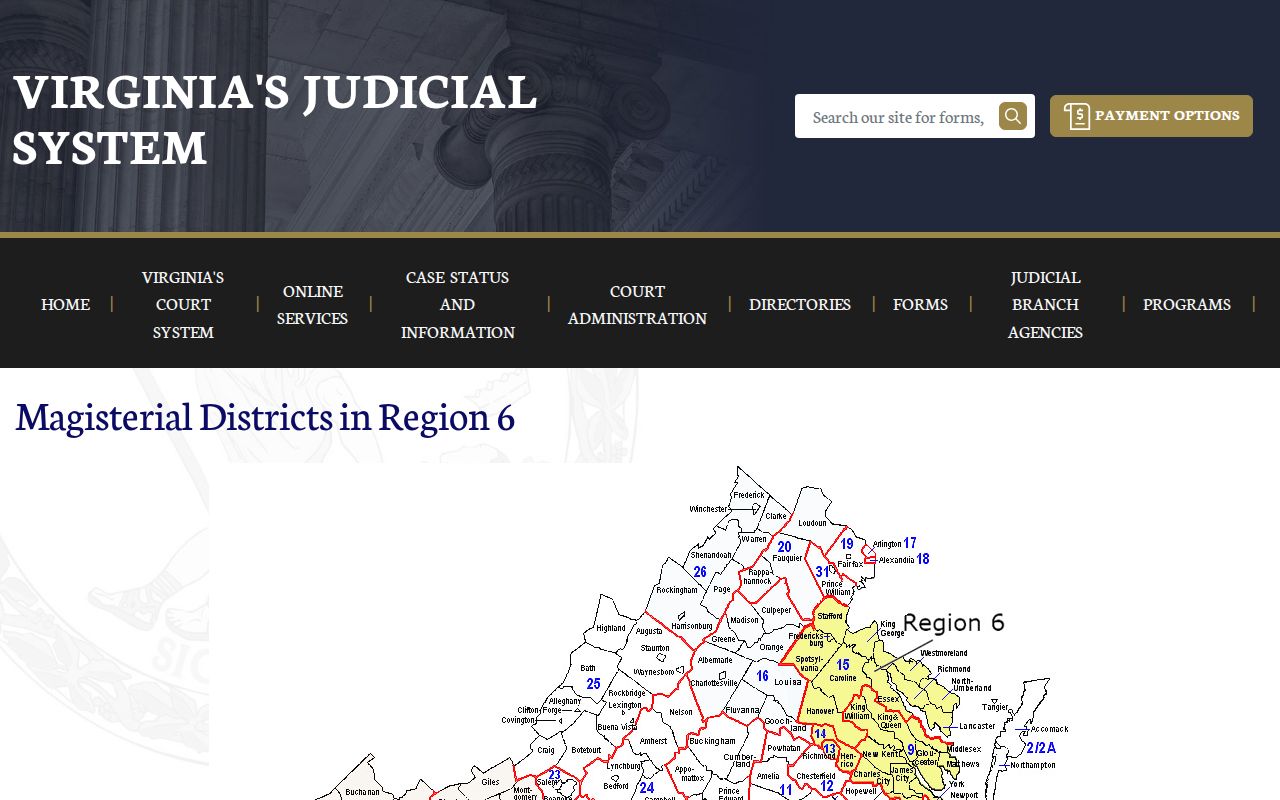 James City County bench warrant contacts in the District 9 magistrate map