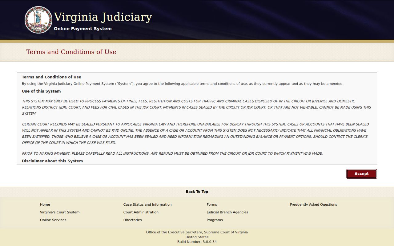 James City County arrest warrant court fines and costs payment information